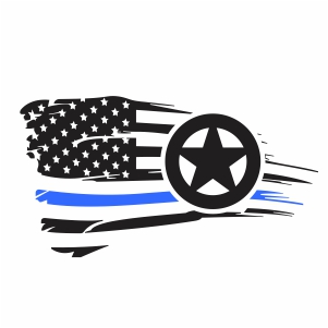 Sheriff Badge American Flag Vector