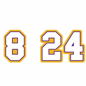 Buy Kobe Bryant Jersey 24 Logo Svg Png online in UK