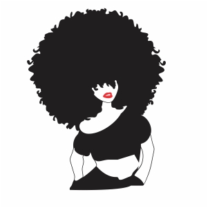 Download Natural Hair Afro girl SVG file | Afro girl Strong woman ...