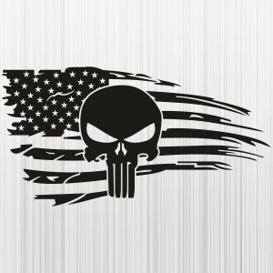 USA Skull Flag Svg
