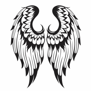 Black Angel Wings Vector