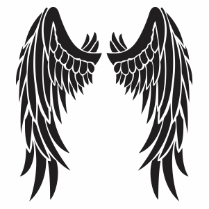 Download Heart With Angel Wings Svg Black Angel Wings Svg Cut File Download Jpg Png Svg Cdr Ai Pdf Eps Dxf Format