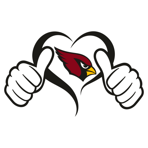 Arizona Cardinals Heart Hand Svg