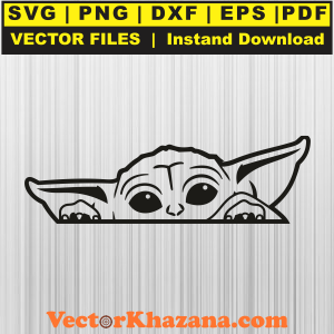 Baby Yoda Face Svg