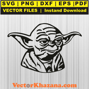 Baby Yoda Head Svg