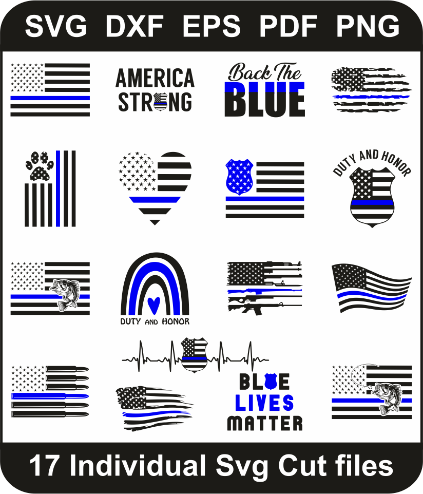 Thin Blue Line Svg Bundle