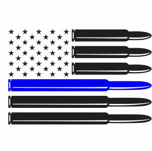 Download Back The Blue Bullet Flag SVG | Thin Blue Line Bullet Flag ...