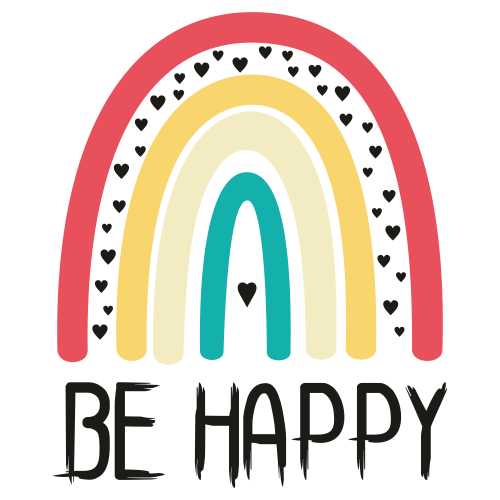 Happiness Rainbow Cut File Eps Png Vector Art Clipart Svg Dxf Kits