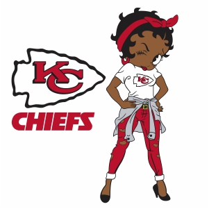 Betty Boop Kansas City Chiefs vector