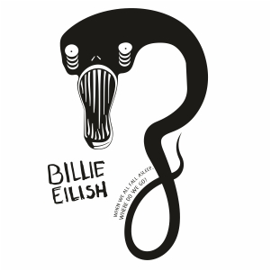 Billie Eilish When We All Fall Asleep SVG | Billie Eilish Snake ...