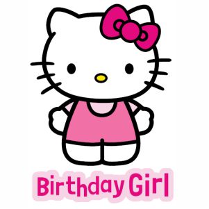 Birthday Girl Hello Kitty Svg