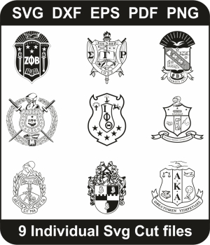 Fraternity And Sorority Crests Svg Bundle