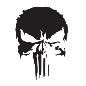 Black Punisher Skull svg