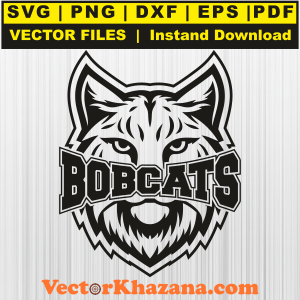 Bobcats Head With Letter Svg