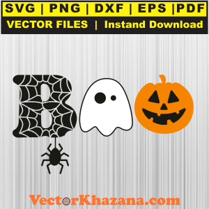 Boo Halloween Ghost Svg