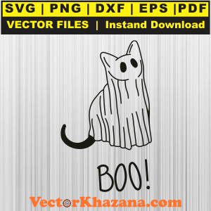 Boo Cat Svg