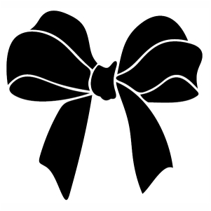 gift bow vector black