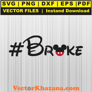 Broke Mickey Mouse Svg