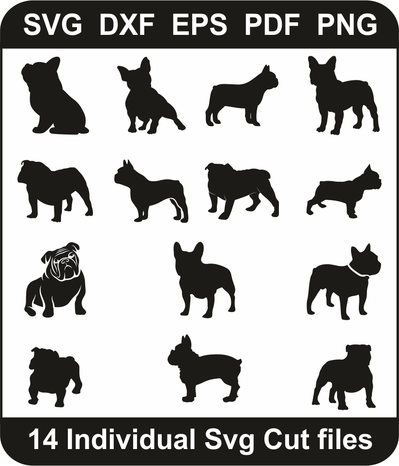 french bulldog silhouette vector