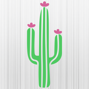 Cactus with Flower Svg