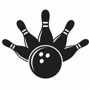 Bowling Game Icon vector | Bowling Pins and ball Vector Image, SVG, PSD ...