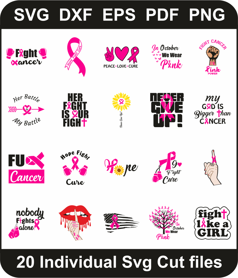 Breast Cancer Svg Bundle