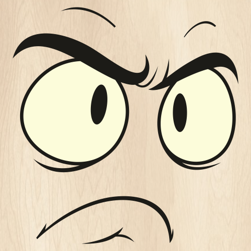 cartoon frustrated face