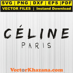 Celine Paris Black Svg