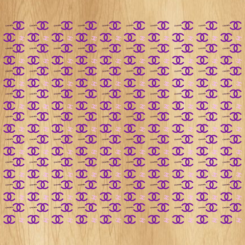 Chanel Purple Pattern SVG | Chanel CC Pattern PNG