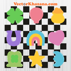 Checker board Lucky Charms Boujee Svg
