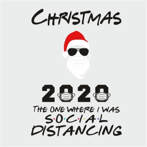 Christmas 2020 Social Distancing Vector