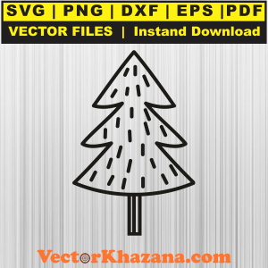 Happy Christmas Tree Svg