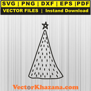 Merry Christmas Tree With Star Svg