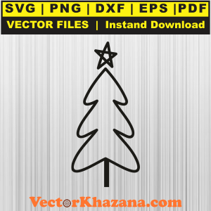 Christmas Tree With Star Svg