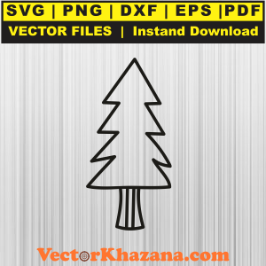 Christmas Tree Outline Svg