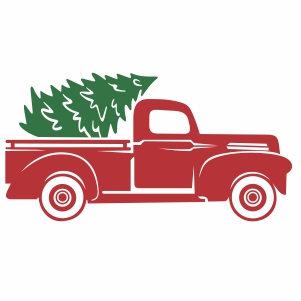 Christmas Truck and Tree vector