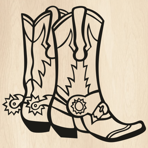girl cowboy boots drawing