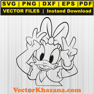 Daisy Duck Outline Svg