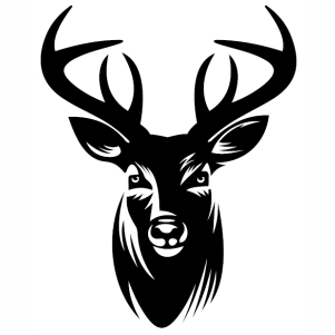 Download Deer Head Svg | black Deer Head svg cut file Download ...