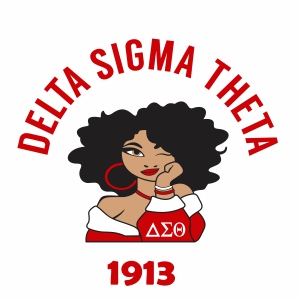 Delta Sigma Theta Afro Girl vector | Delta Afro Women Vector Image, SVG ...