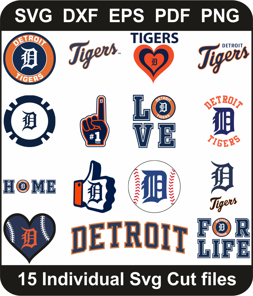 Detroit Tigers Svg Bundle