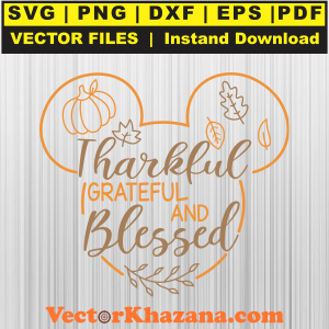 Thanksgiving Mickey Head SVG