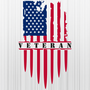 Distressed American Flag Veteran Svg