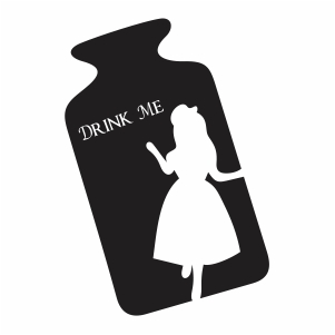 Disney Alice In Wonderland Drink Me Bottle Vector