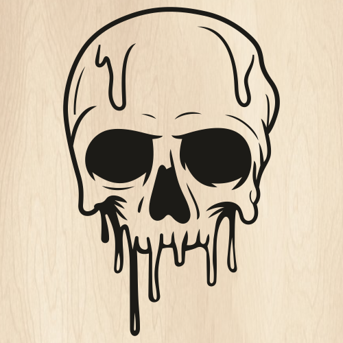 Dripping Skull SVG
