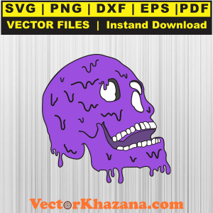 Halloween Dripping Skull Svg