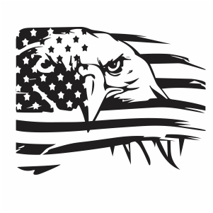 Usa Eagle Flag Svg  American Flag Bald Eagle Flag Png