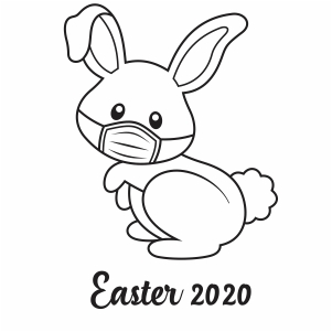 Download Easter Bunny with Mask Vector Download | Easter Bunny with ...