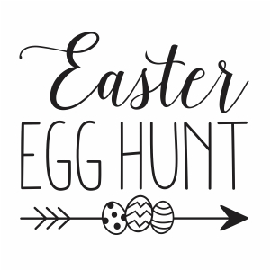 easter egg hunt clip art black and white