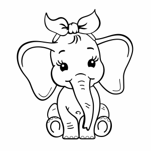 Baby Girl Elephant Svg Baby Elephant Svg Cut File Download Jpg Png Svg Cdr Ai Pdf Eps Dxf Format